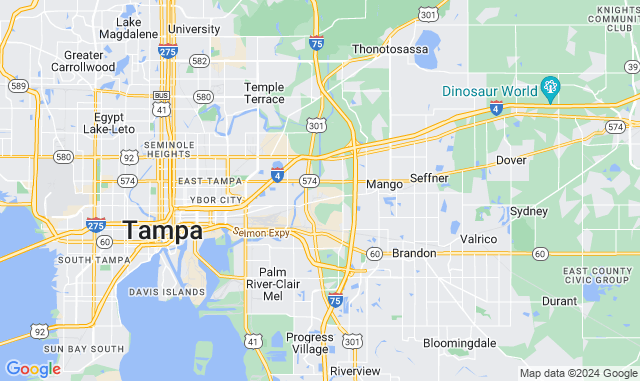 Map of Service Partners Branch at 9201-F King Palm Drive, Tampa, FL 33619