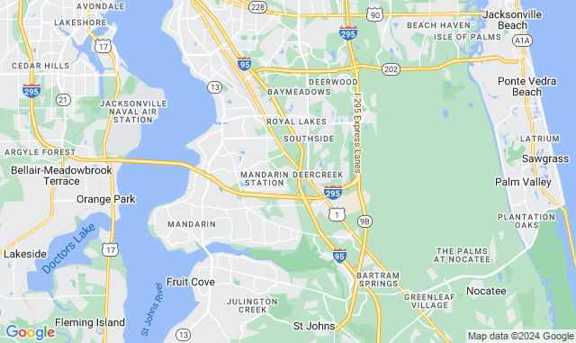 Map of Service Partners Branch at 5808 Mining Terrace, Jacksonville, FL 32256