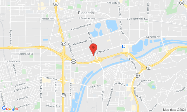 Map of Service Partners Branch at 1086 Kraemer Place, Anaheim, CA 92806