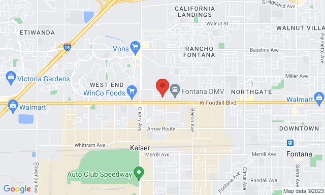 Map of Service Partners Branch at 14815 Hilton Dr, Fontana, CA 92336