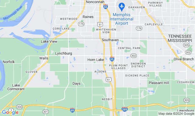 Map of Service Partners Branch at 2304 Pain Road, Horn Lake, MS 38637