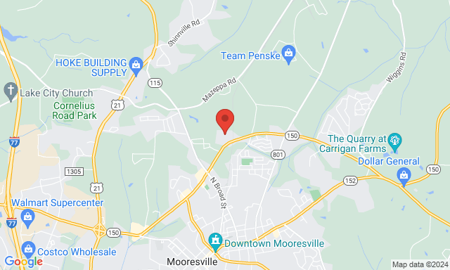 Map of Service Partners Branch at 135 Denver Business Park Drive, Mooresville, NC 28115