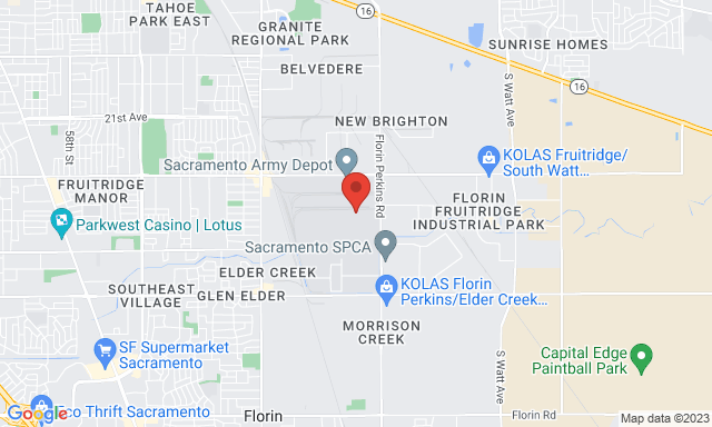 Map of Service Partners Branch at 8321 Demetre Avenue, Sacramento, CA 95828