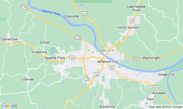 Map of Service Partners Branch at 307 Wilson Dr., Jefferson City, MO  65109