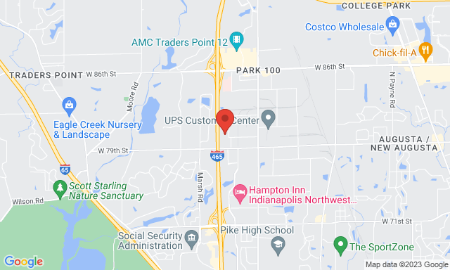Map of Service Partners Branch at 8026 Woodland Drive, Indianapolis, IN 46278