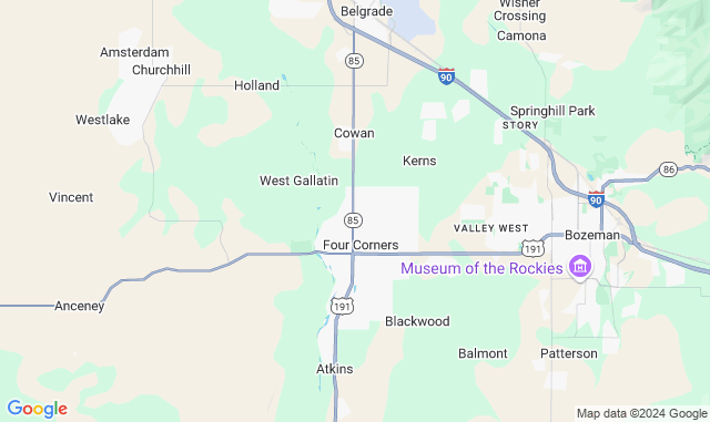 Map of Service Partners Branch at 1204 Jackrabbit Lane, Belgrade, MT 59714