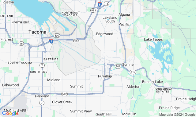Map of Service Partners Branch at 926 Valley Avenue NW, Suite 103, Puyallup, WA 98371