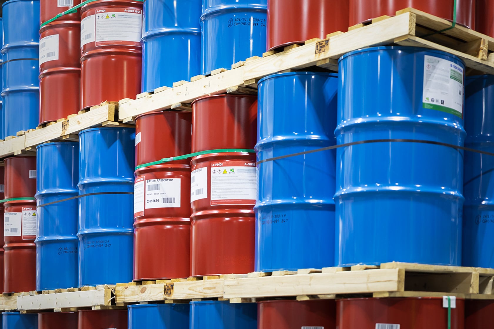 Service Partners Warehouse Sprayfoam Barrels